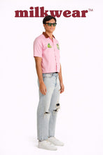 Load image into Gallery viewer, Happy Hour Club Mojito Cropped Polo – with Embroidery &amp; Contrast Collar

