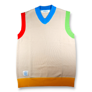Knitted Color Block Vest