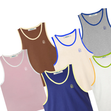 Load image into Gallery viewer, Tank Top in Blush, Navy, Brown, Acid Gray, White, Black, Cream, &amp; Royal Blue
