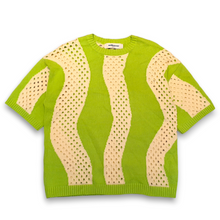 Load image into Gallery viewer, Knitted S-Knit Crochet Top in Neon Green
