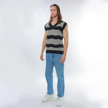 Load image into Gallery viewer, Knitted Stripe Oversized Vest
