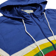 Load image into Gallery viewer, Rainbow Windbreaker Jacket in Blue
