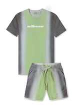 Load image into Gallery viewer, Ombre Stripe Tie-Dye Tee in Green
