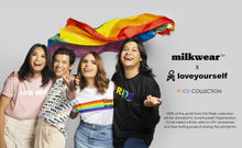Load image into Gallery viewer, Milkwear x LoveYourself - Self Love Wins Collegiate Pride Tee
