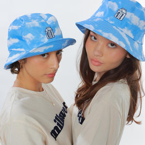 Cloud Bucket Hat with Logo Embroidery