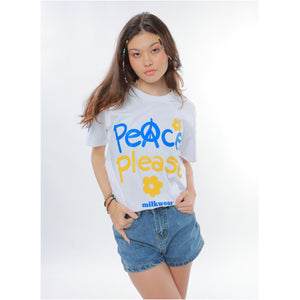 Peace Please Tee in White