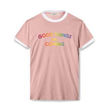 Load image into Gallery viewer, Milkwear x Red Whistle - Good Things Are Coming Ringer Tee in Pink
