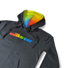 Load image into Gallery viewer, Pullover Jacket with Rainbow Print &amp; Hood
