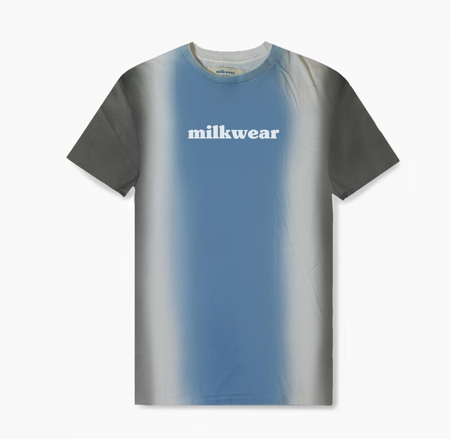 Ombre Stripe Tie-Dye Tee in Blue
