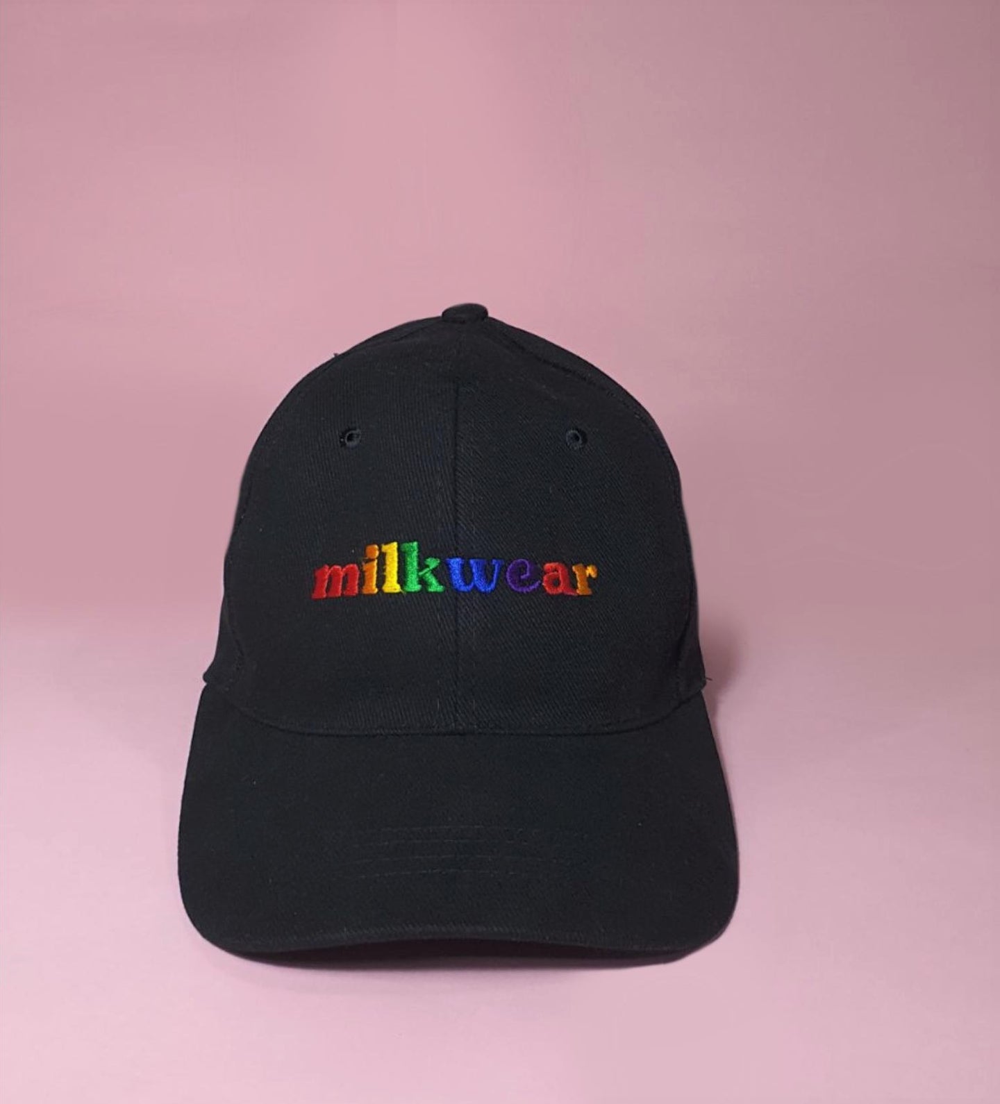 Cap in Black w/ Rainbow Font